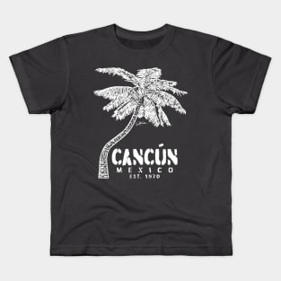 Cancun, Mexico Palm Tree Kids T-Shirt